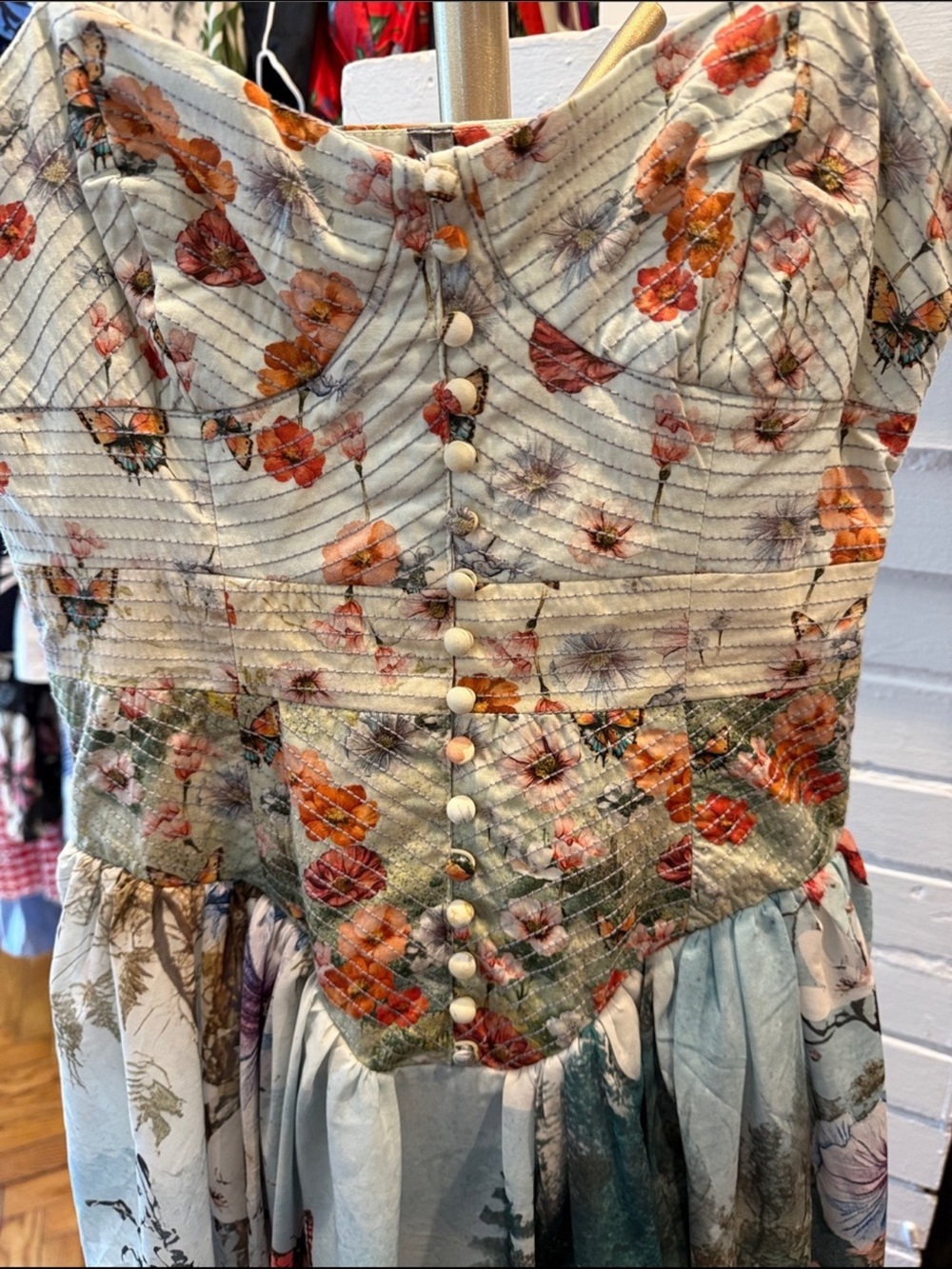 Anthropologie Muse Basque-Waist Midi Dress Size Xs - Picture 7 of 8